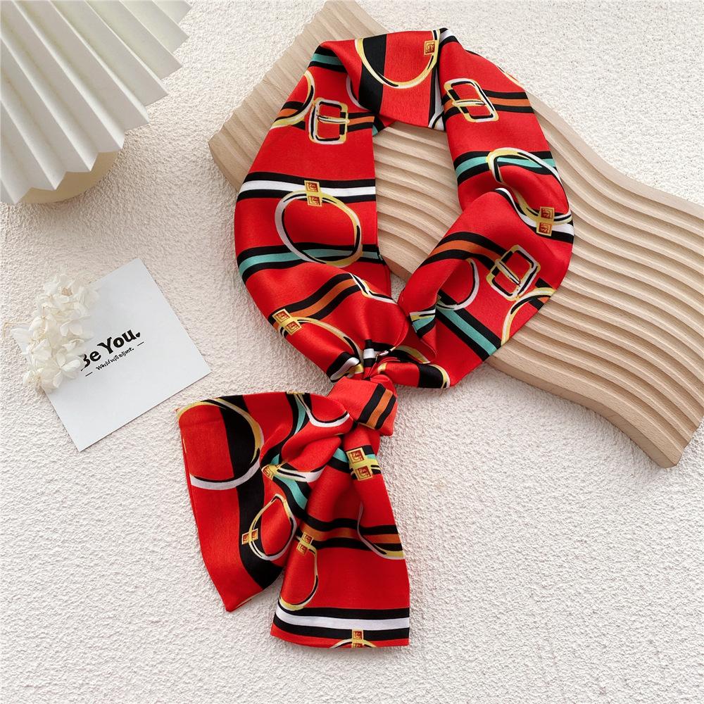 New Scarves Silk Scarves Women'S Spring And Autumn Season Long Decorative Professional Scarves Summer Thin Styles Paired With Shirts Stylish