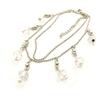 [J7185] - White 'Sissi' Ankle Chain