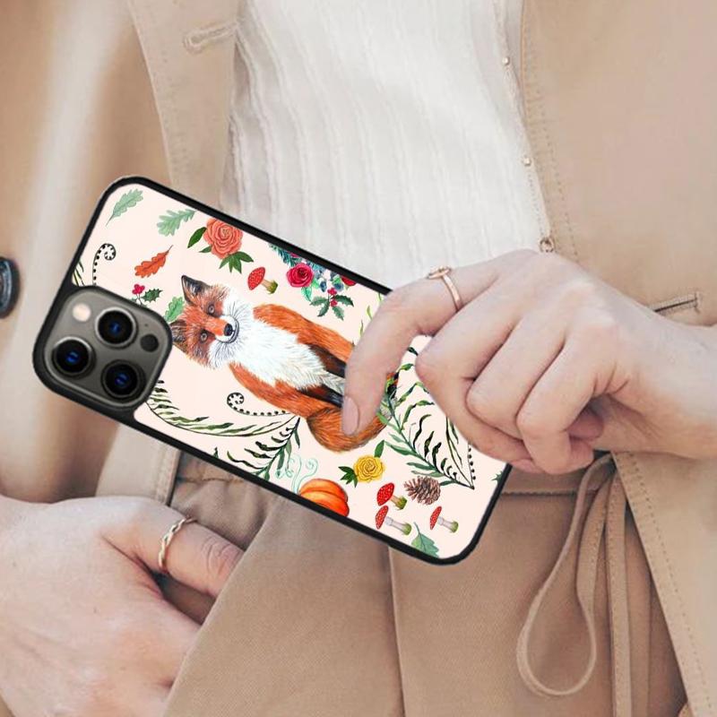 Осенние Листья Падающий Лис Тыква Магнитный Чехол для Телефона ДЛЯ APPLE iPhone 17 Air 16 14 13 12 Pro Max 15 Plus Беспроводной Чехол MagSafe