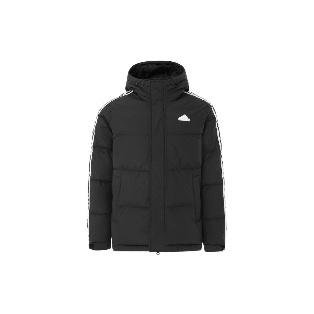 adidas Unitefit ветрозащитная теплая водоотталкивающая универсальная удобная куртка-пуховик с капюшоном унисекс куртки черного цвета JW6732