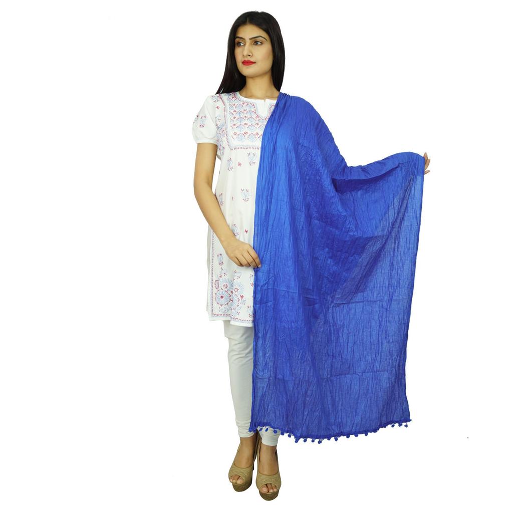 Длинный палантин из хлопковой смеси Dupatta Neck Wrap Women Wear Indian Scarves Chunni Gift For