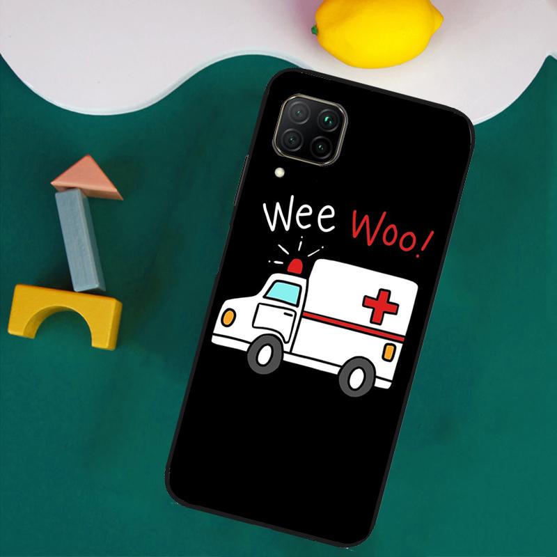 EMT EMS Ambulance For Huawei Nova Y73 Y72 Y70 Y90 Y60 Y61 Y91 12s 12i 11i 8i 9 10 SE P40 Lite P30 P60 Pro Case