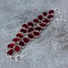 Mozambique Garnet Gemstone Handmade 925 Sterling Silver Bracelet 7-8" M-291