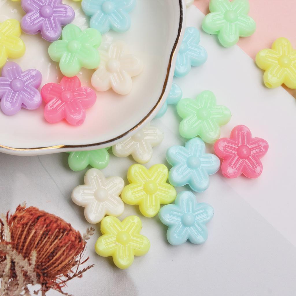 Творческий ручной работы красочный цветок морская звезда DIY DIY аксессуары ювелирные изделия бусины модные 50 шт. акриловые бусины DIY полые свободные бусины