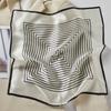 Spring new silk silk scarf women's 111 mulberry silk 11 silk scarf versatile fashion simple striped silk square scarf