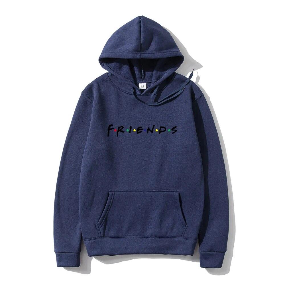 Осенние толстовки унисекс Harajuku Friends с принтом и длинными рукавами, большие толстовки с капюшоном Y2k, повседневная женская толстовка с капюшоном, одежда унисекс