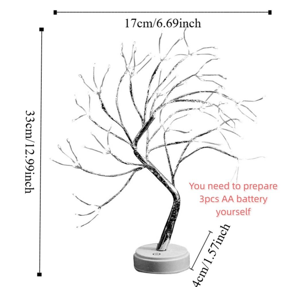 USB Powered Bonsai Tree Night Light Artificial Atmosphere Light Pearl Tree Lamp Bedside Office