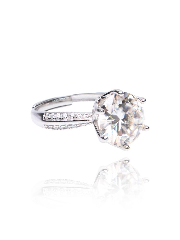 Bien Vetu Moissanite Ring 5-Carat In-Ring Pave 112