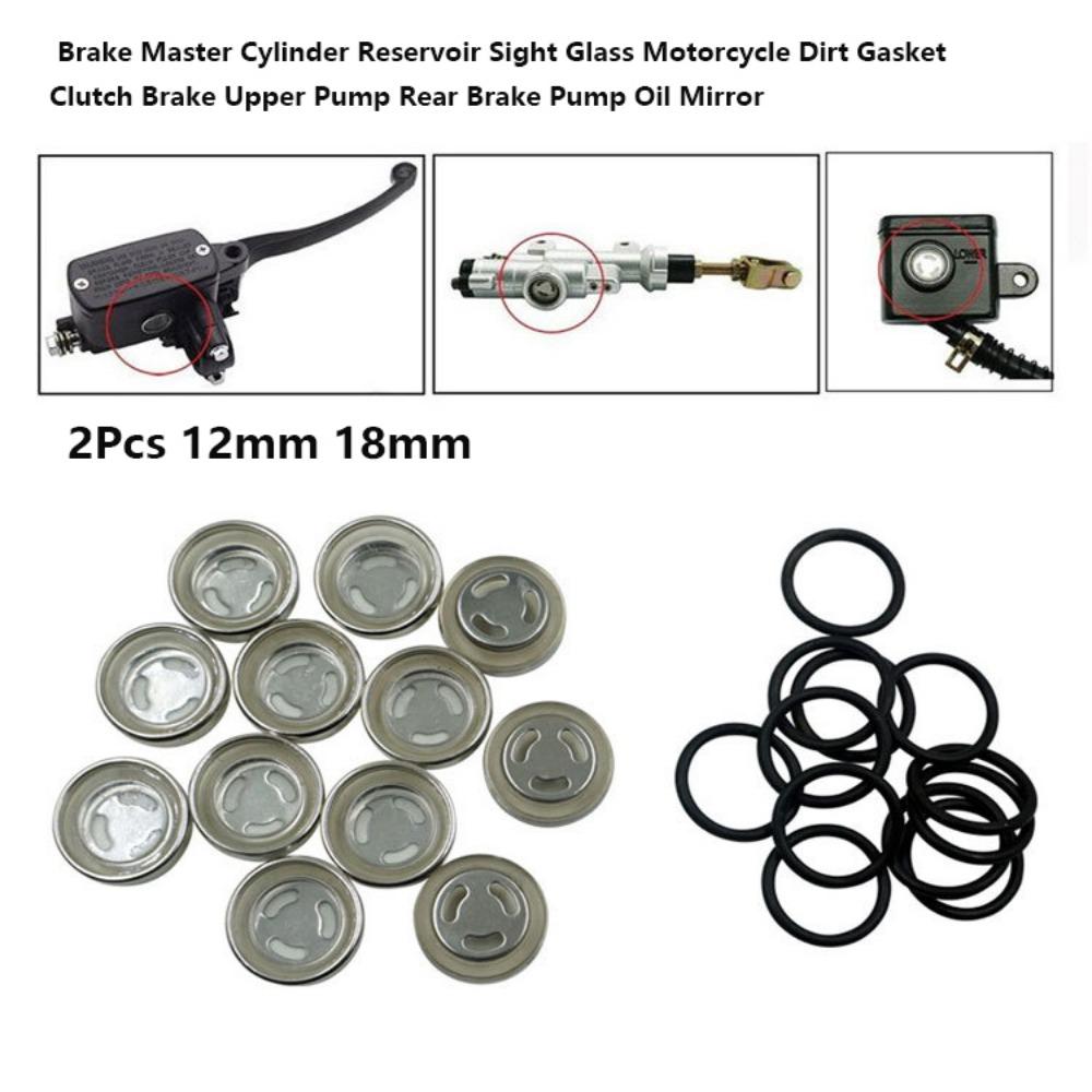 2Pcs 2 Sizes Brake Master Cylinder Reservoir Sight Glass Oil Mirror Electric Scooter Accessories