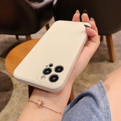 Подходит для iPhone15 Жидкий силиконовый чехол для телефона 14 Прямоугольный край Apple 13ProMax Полное покрытие 12 Защитный чехол с точным отверстием