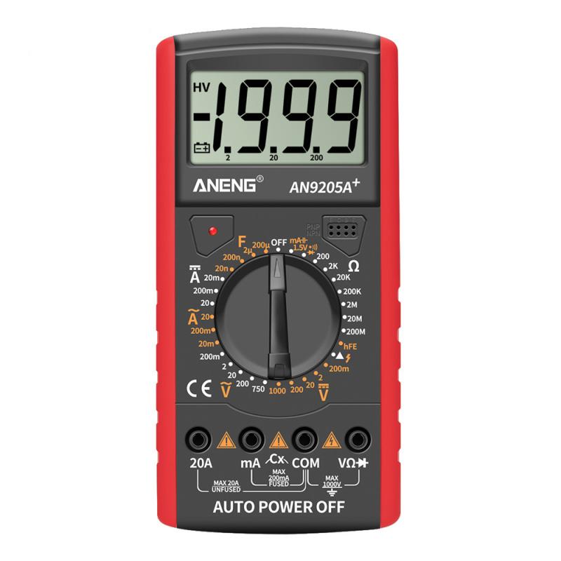 Цифровой мультиметр Aneng An9205a + True-rms, тестер транзисторов, тестер конденсаторов, автомобильная электротехника