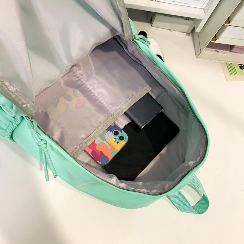 Женский рюкзак большой вместимости, однотонный, студенческий рюкзак, мужской школьный рюкзак