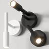 Minimalist Nordic Style Bedroom Background Wall Lamp Bedside Reading Light Study Lighting Design Sense Living Room Black White
