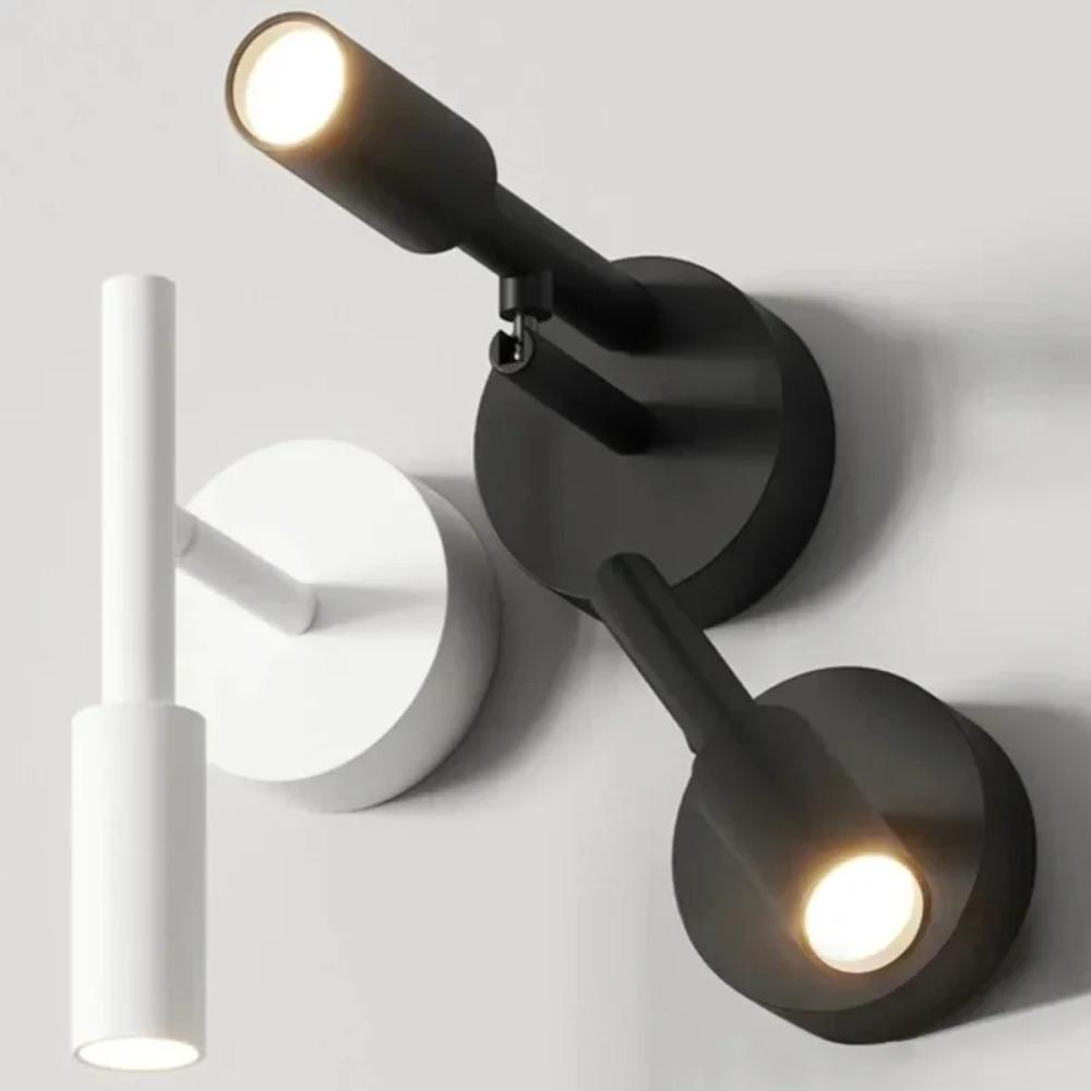 Minimalist Nordic Style Bedroom Background Wall Lamp Bedside Reading Light Study Lighting Design Sense Living Room Black White