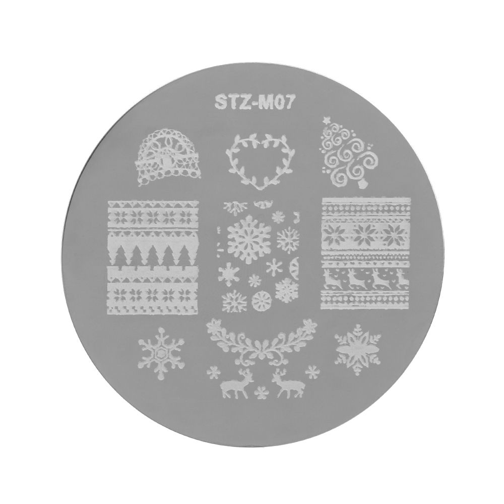 Manicure Santa Claus Christmas Nail Stamping Plates Nail Stamp Polish Templates Stencils Molds