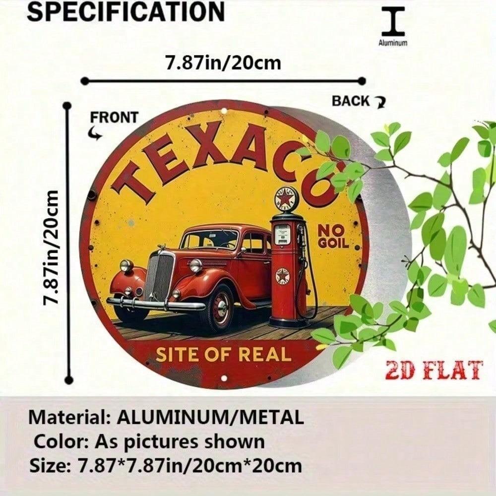 Винтажная металлическая табличка Texaco 12x18 дюймов Ретро Бензиновый Гаражный Декор Искусство для Мужской Комнаты