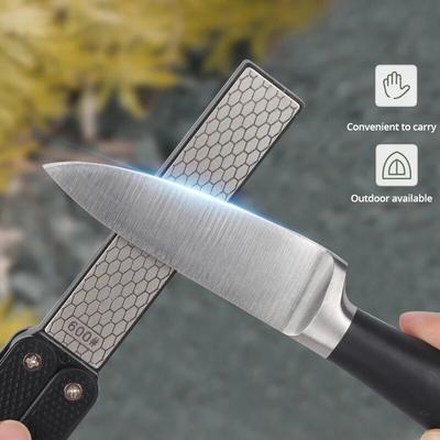 1 шт. Портативный двухсторонний точильный камень, профессиональная кухонная точилка для карманных складных ножей, точильный камень, алмазная точилка