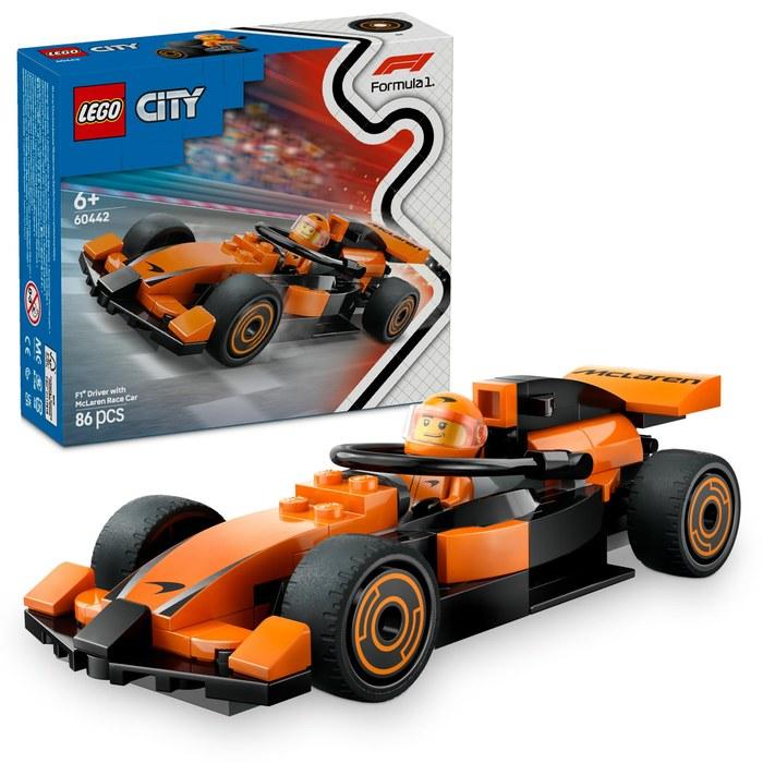 LEGO City Гоночный автомобиль McLaren Формулы-1 и пилот 60442 (многокрасочный)