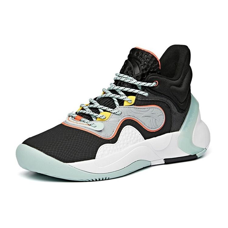 Anta Speedy Decision KT Thompson Cushioning Anti-Slip And Wear-Resistant Mid-Top Basketball Shoes Black Gray Green Men's 112041612-7