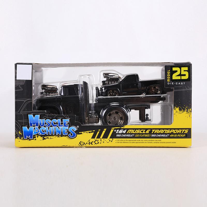 Майсто 1:64 MUSCLE TRANSPORTS 1966 Chevrolet C60 Бортовой/1993 Chevrolet 454 SS Пикап Металлическая Модель Автомобиля