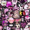 Gothic Graffiti Style DIY Waterproof Paper Cutting PVC Vinyl Sticker for Mobile Phone
