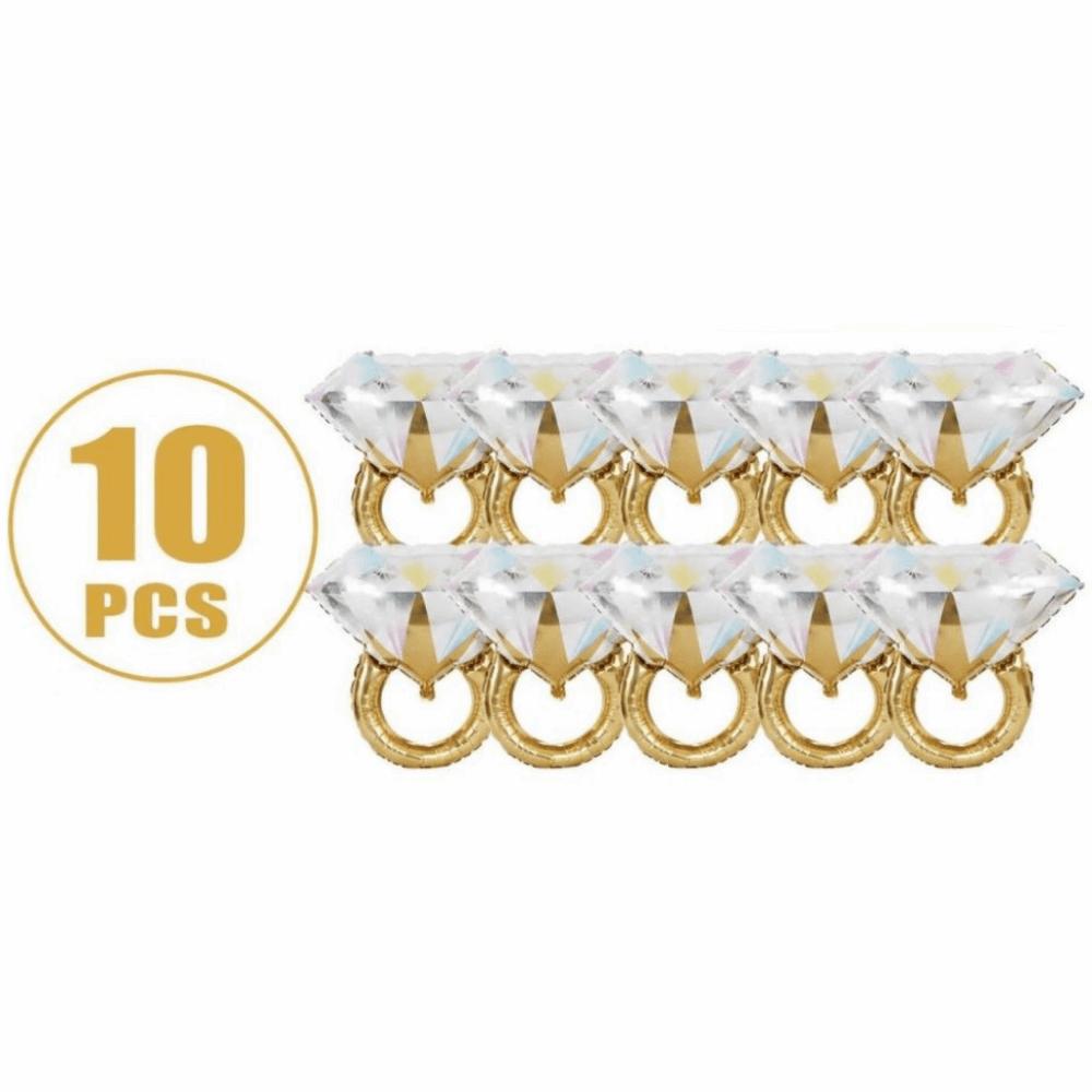 10PCS Aluminum Foil Diamond Ring Balloon 68x61cm Engagement Ring Balloon Wedding