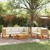 VidaXL 6-Piece Garden Sofa Set with Cushions In Acacia Wood and Rope 3278856