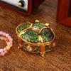 Oval Shape Jewelry Organizer Relief Design Jewelry Storage Case Jewelry Box  Jewelry Storage