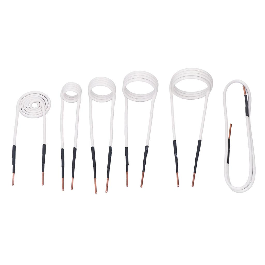 Набор индукционных нагревательных катушек 6 шт., медный сердечник 2,5 мм, 20 30 40 50 мм, свободно формируемые провода плоского типа для индукционного нагревателя