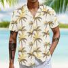 Мужская повседневная свободная рубашка с короткими рукавами, модная рубашка с принтом, топ