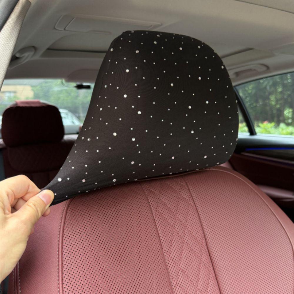 Universal Fit Rhinestone Car Headrest Pad Easy Installation Auto Head Pad Protector For Women
