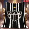 Atlético Mineiro "CAM" Flannel Blanket, Football Club Logo Throw Blanket for Sofa Bed