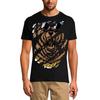 Men's Torn T-Shirt Funny Brown Bear - Golden Chain Vintage Shirt for Men