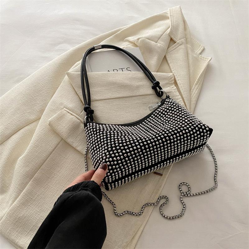 Сумки с бриллиантовой инкрустацией, женская мода и дорогие сумки через плечо в иностранном стиле, универсальные сумки-мессенджеры для весны и лета