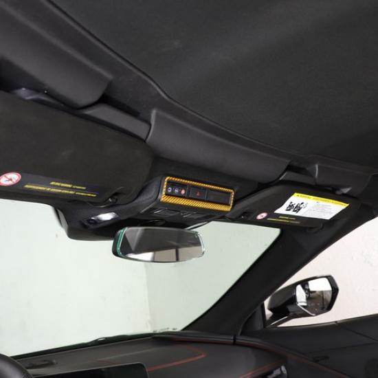 Yellow Carbon Fiber Warning Light Switch Frame Sticker For Corvette C8 -25