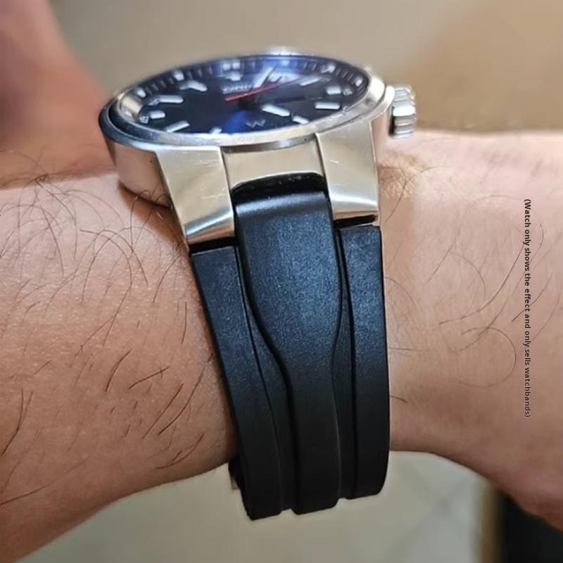 24-12 Выпуклый Для ORIS 7740 7730 Спортивные часы ремешок Браслет мужской Оранжевый синий Флуоресцентная резина Водонепроницаемый ремешок для часов Металлическая пряжка браслет