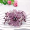 New Organza Flower Accessories Coletero Grande Para Cabello Scrunchies Crystal Hair Rope for Women's