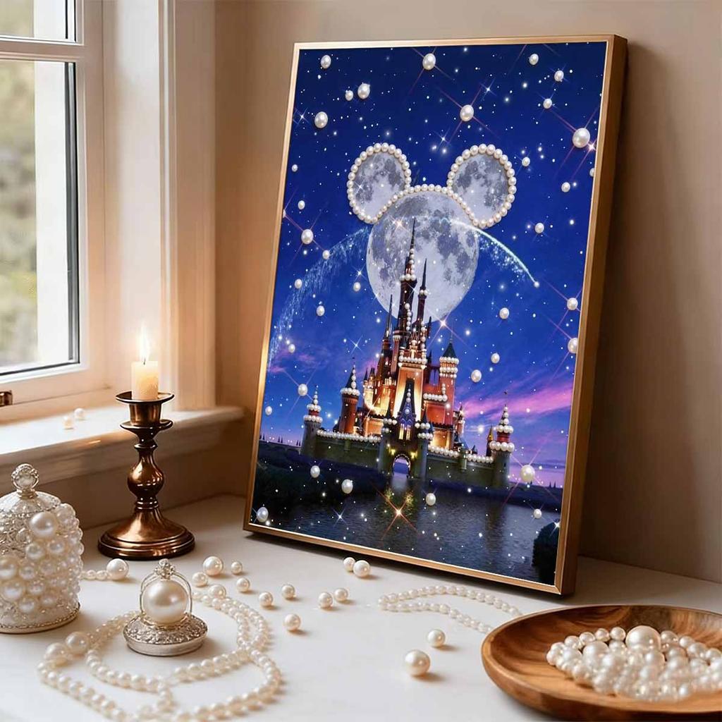 Disney Набор для рисования «Замок Микки и Минни» Сделай сам Подарок Украшение для дома Картина из искусственных драгоценных камней Искусство