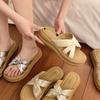 Pu Leather Thick-soled Beach Slippers Women's Shoes 2025 New Summer Wear High-end Cool Slippers with Skirts