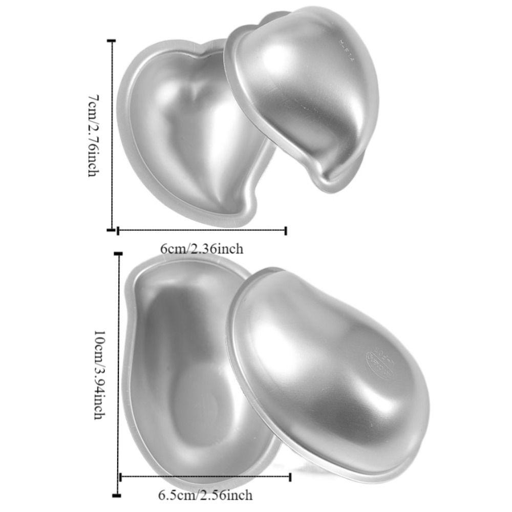 3 шт. прочная алюминиевая форма в форме манго креативные удобные металлические формы персиковая серебряная форма для торта дома