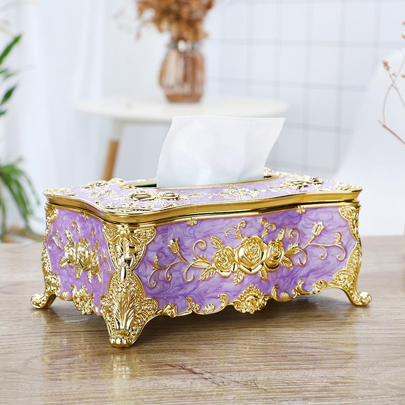 Золотистый большой держатель для салфеток - креативная настольная пластиковая бумажная коробка для дома