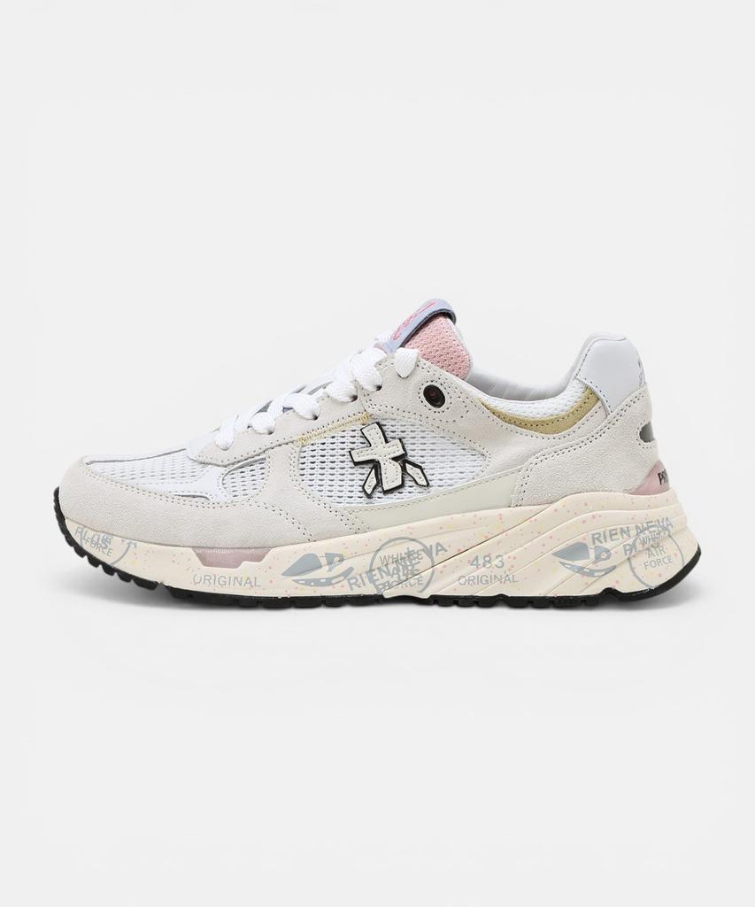 Premiata [26Ss][Mase] White Logo Patch Cowhide Women'S Sneakers