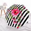1pc Watercolor Floral Stripes Pattern Design Umbrella with Plastic Handle,Suitable for All Seasons Home Travel Outdoor UmbrellaDD1450