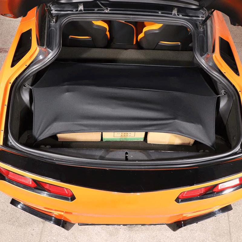 Для 2014-Chevrolet Corvette C7 черный автомобильный Стайлинг багажник автомобиля грузовая перегородка перегородка панель салон автомобиля