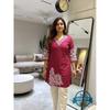 Pure Cotton Embroidery Work Kurti Cord Set Indian Desigenr Ethnic Kurta Pant Set
