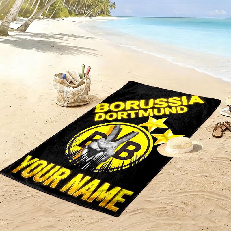 Custom Bvb Print Beach Towel, Large Soft Quick Dry Towel for Beach Camping Swimming