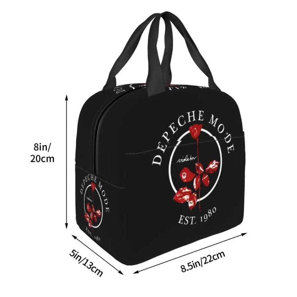 Custom Electronic Rock Depeche Cool Mode Insulated Lunch Bags for Camping Travel Resuable Cooler Thermal Bento Box Women Kids