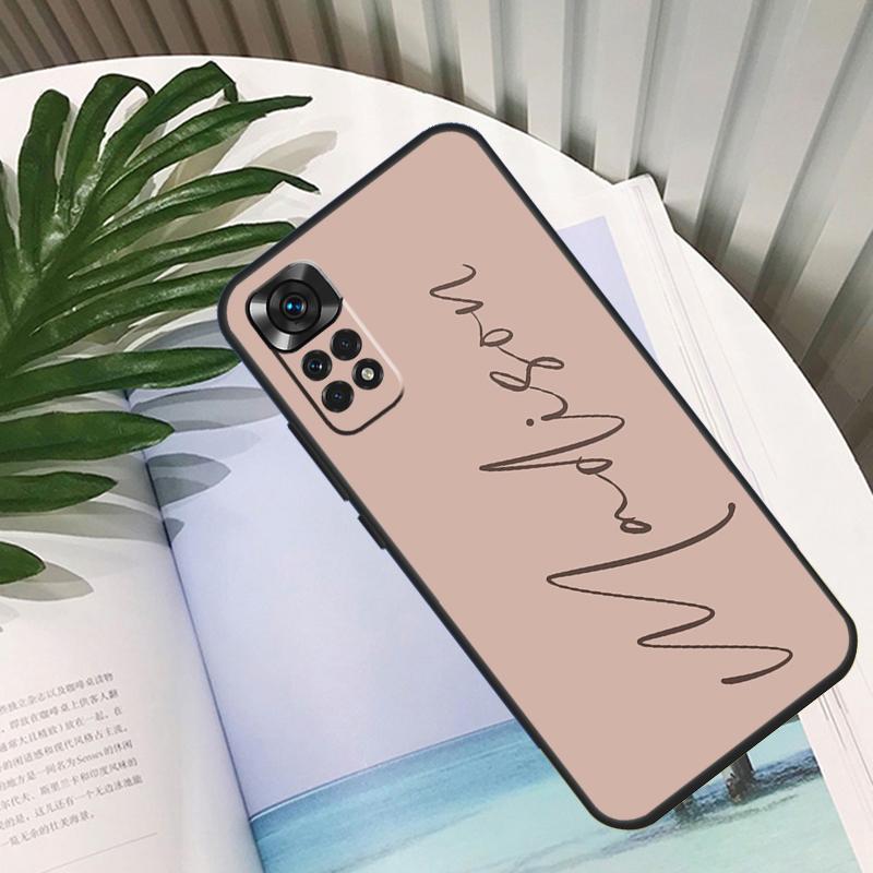 Пастельный чехол для телефона с инициалами на заказ для Xiaomi Redmi Note 12 11 10 8 9 Pro Note 9S 10S 11S Redmi 9C 12C 9T 10C