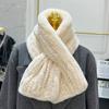 New Imitation Plush Scarf Women's Winter Versatile Thickened Warm and Antifreeze Cross Fur Collar Scarf