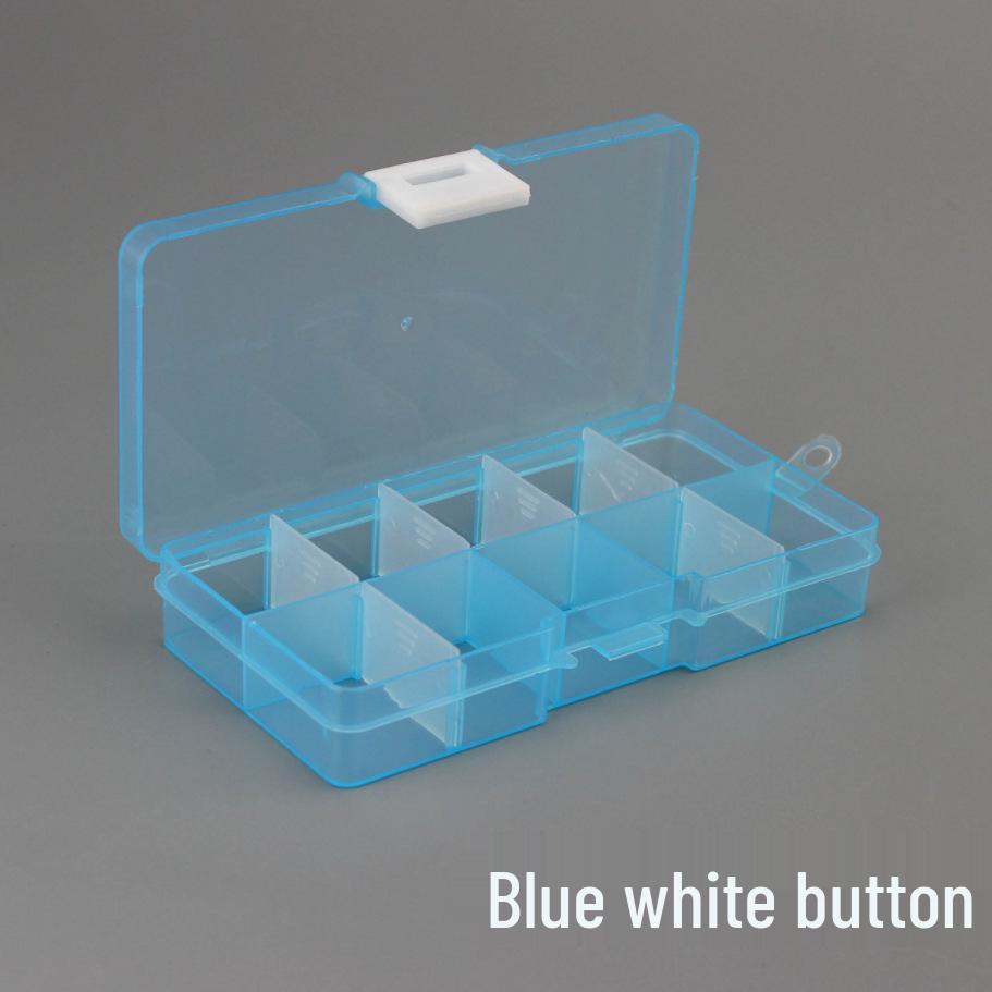 Прозрачная коробка-органайзер для ювелирных изделий и косметики с 10 съемными отделениями